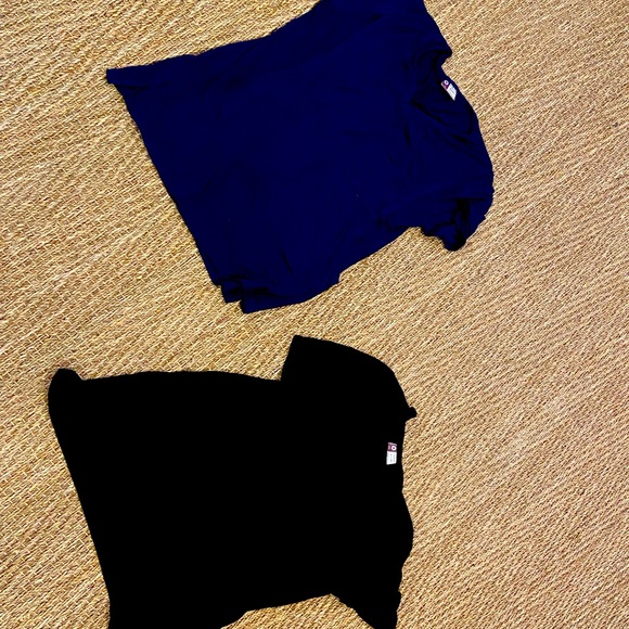 Smart Mama Breast Feeding Soft Black and Navy V Neck Shirts - Picture 1 of 6